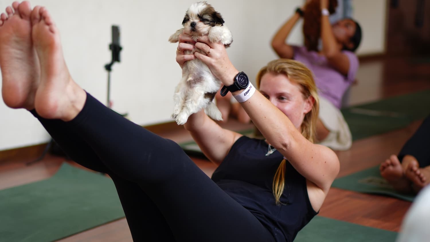 STRENGTH & CORE PUPPY YOGA | Slide 1
